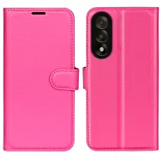 OnePlus Nord 5 5G Fodral Litchi L&auml;der Rosa