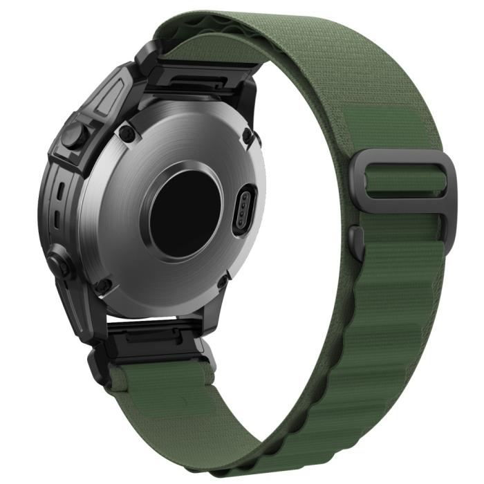 Bild 1, Klockarmband 26 mm Justerbart Nylon Grön