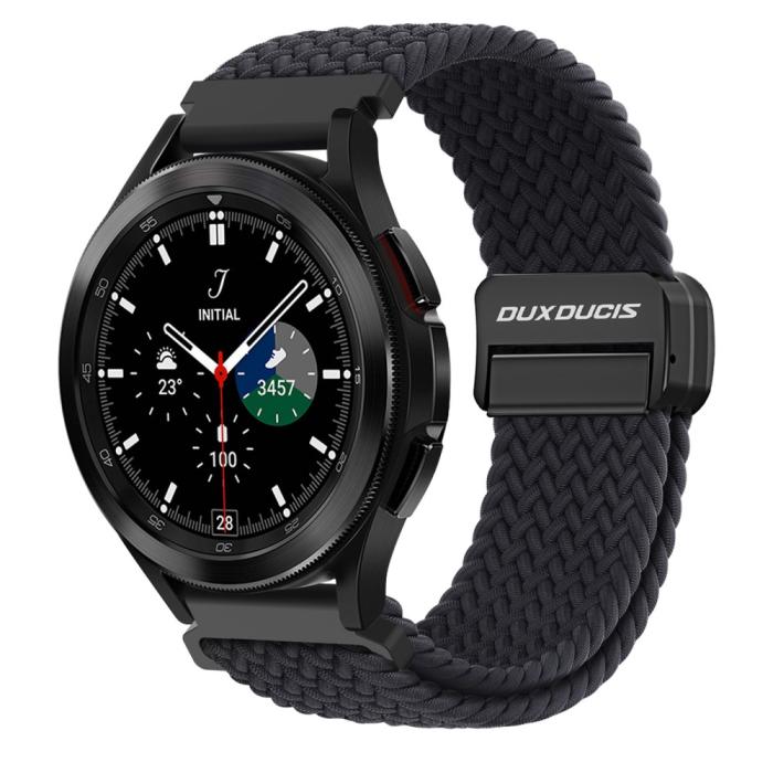 Bild 2, DUX DUCIS Klockarmband 22 mm Flätat Nylon Justerbart Svart