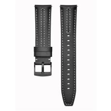 Klockarmband 22 mm &Auml;kta L&auml;der Svart
