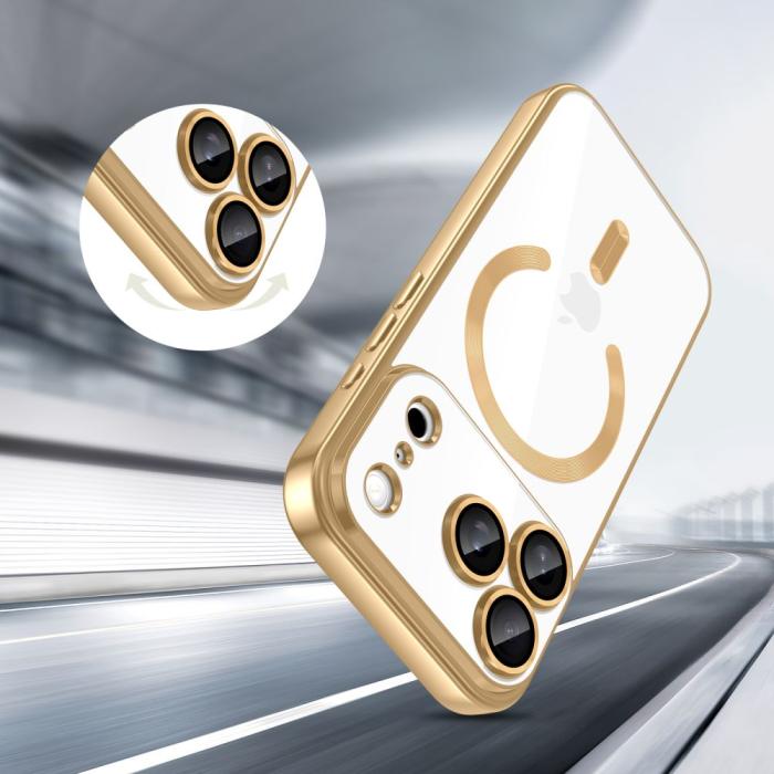 Bild 5, Tech-Protect iPhone 17 Pro Skal MagSafe MagFlex Shiny Gold