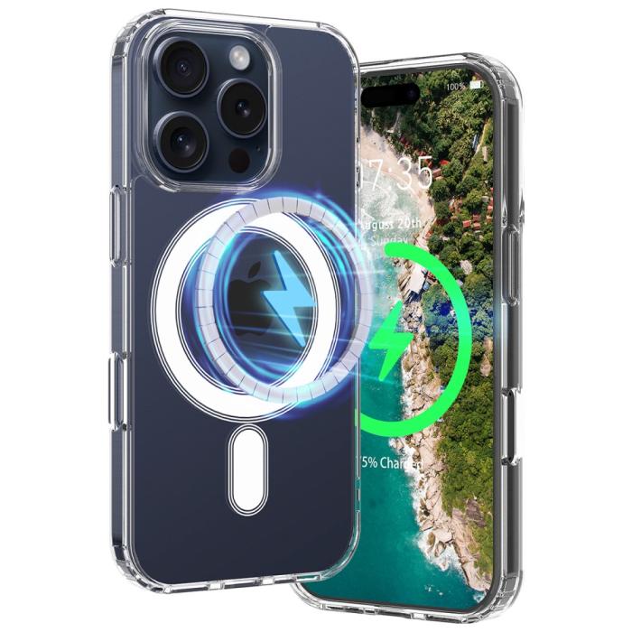 Bild 5, iPhone 16 Pro Skal MagSafe Akryl/TPU Transparent