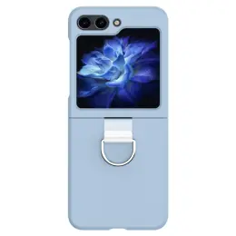 Galaxy Z Flip 6 Skal Skin Touch Ringhållare Ljus Blå