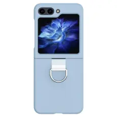 Galaxy Z Flip 6 / 7 FE Skal Skin Touch Ringhållare Ljus Blå