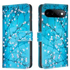 Google Pixel 11 Pro XL Fodral L&auml;der Med Tryck Blommor