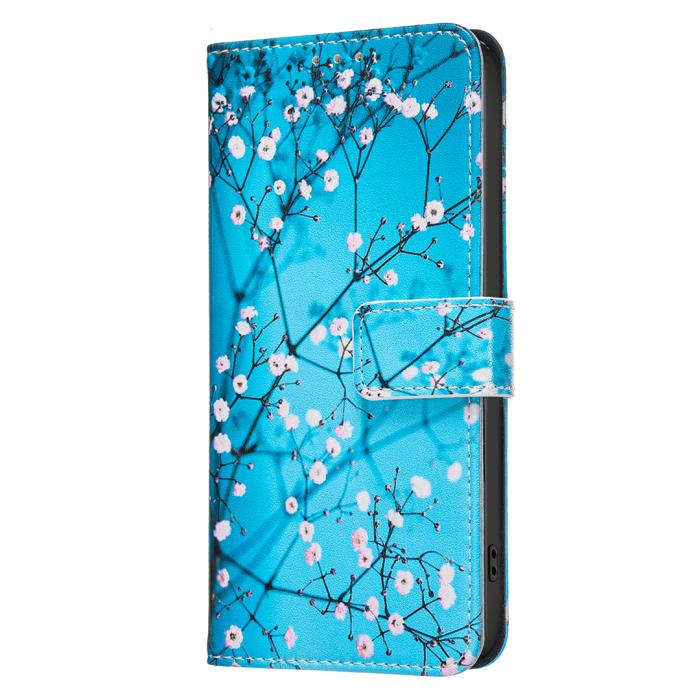 Bild 2, Google Pixel 11 Pro XL Fodral Läder Med Tryck Blommor