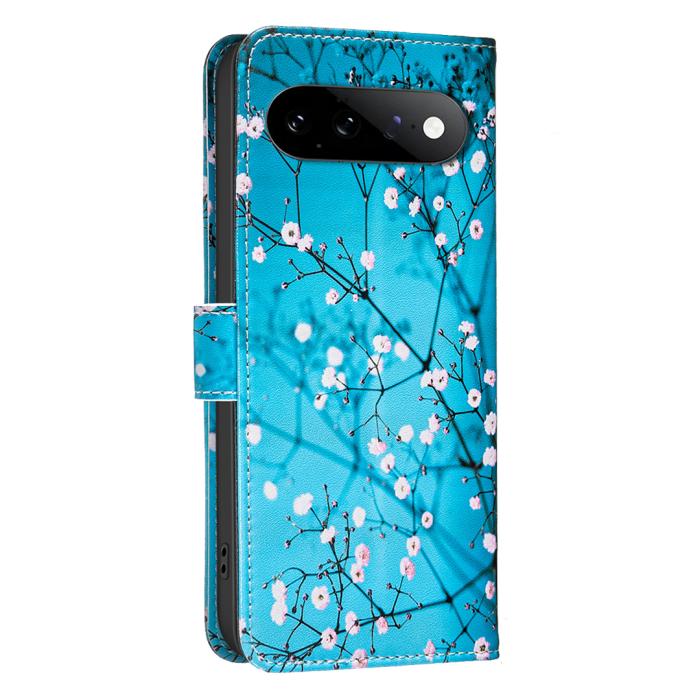 Bild 3, Google Pixel 11 Pro XL Fodral Läder Med Tryck Blommor