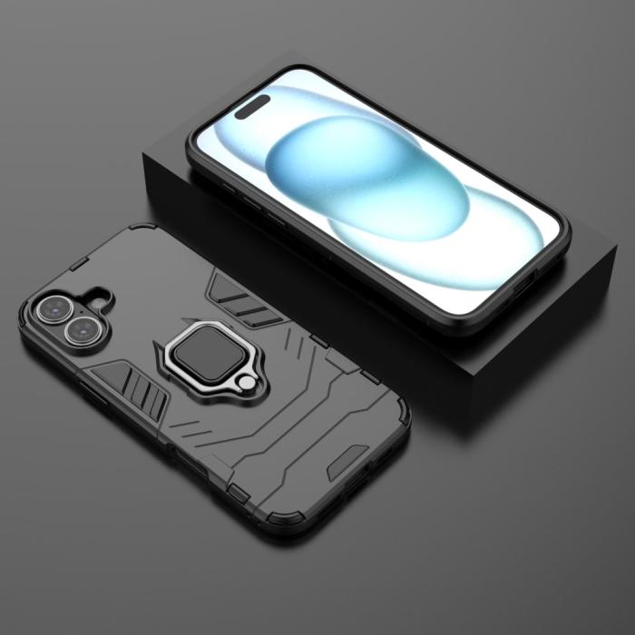 Bild 6, iPhone 16 Plus Skal Hybrid Armor Ring Svart