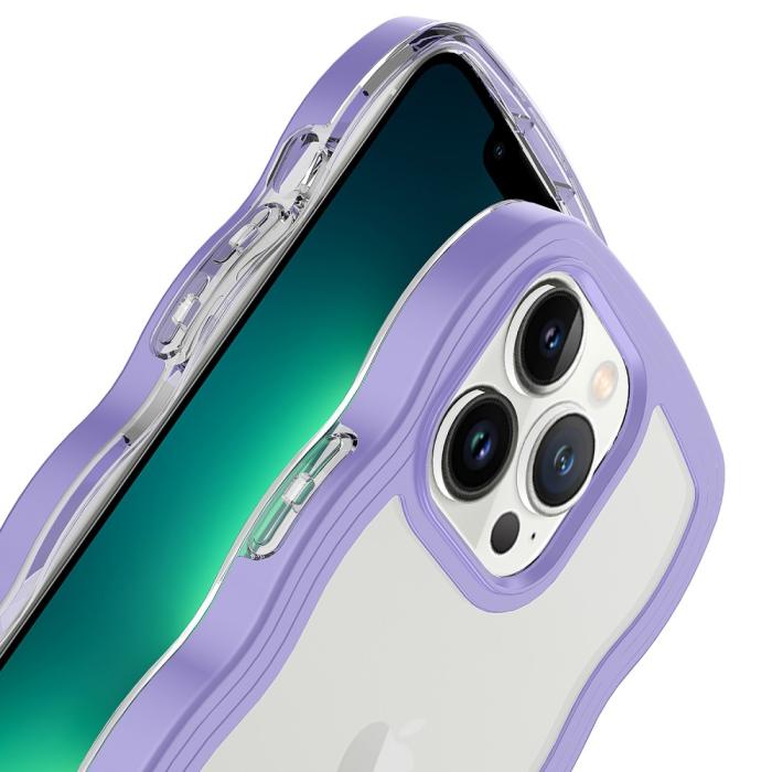 Bild 6, iPhone 15 Pro Skal Wavy Hybrid Transparent/Gul