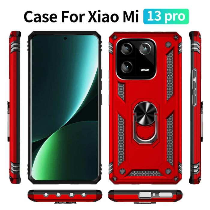 Bild 2, Xiaomi 13 Pro 5G Skal Ring Armor Röd