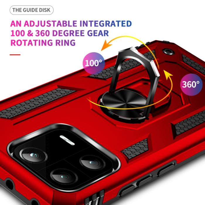 Bild 4, Xiaomi 13 Pro 5G Skal Ring Armor Röd