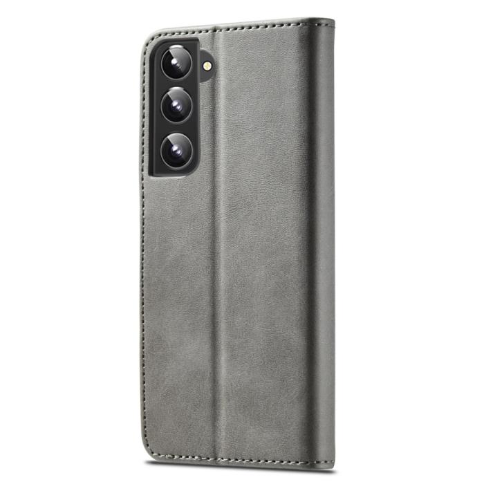 Bild 3, LC.IMEEKE Samsung Galaxy S22 Plus Fodral Läder Grå