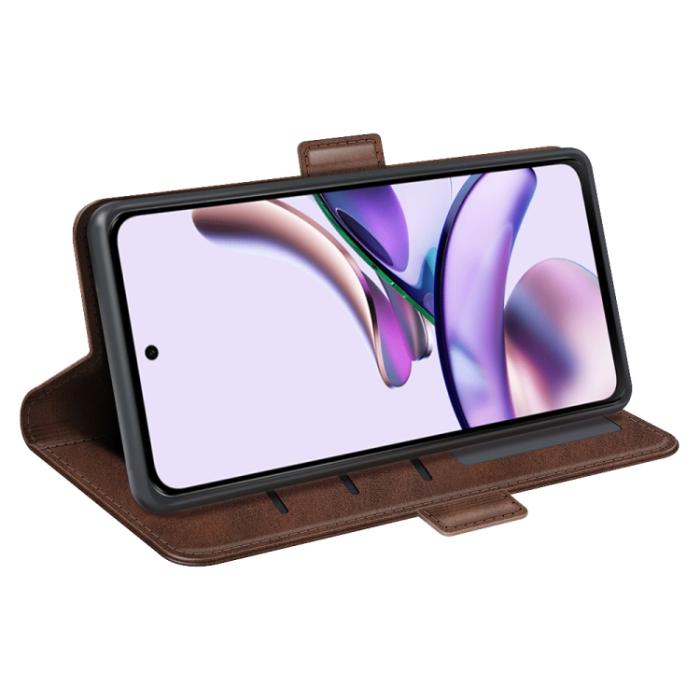 Bild 5, Motorola Moto E13 Fodral Magnetisk Stängning Brun