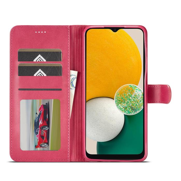 Bild 4, LC.IMEEKE Samsung Galaxy A04s / A13 5G Fodral Läder Röd/Rosa