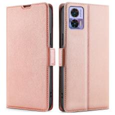 Motorola Edge 30 Neo 5G Fodral Slim Magnetisk Stängning Roséguld