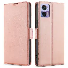 Motorola Edge 30 Neo 5G Fodral Slim Magnetisk Stängning Roséguld