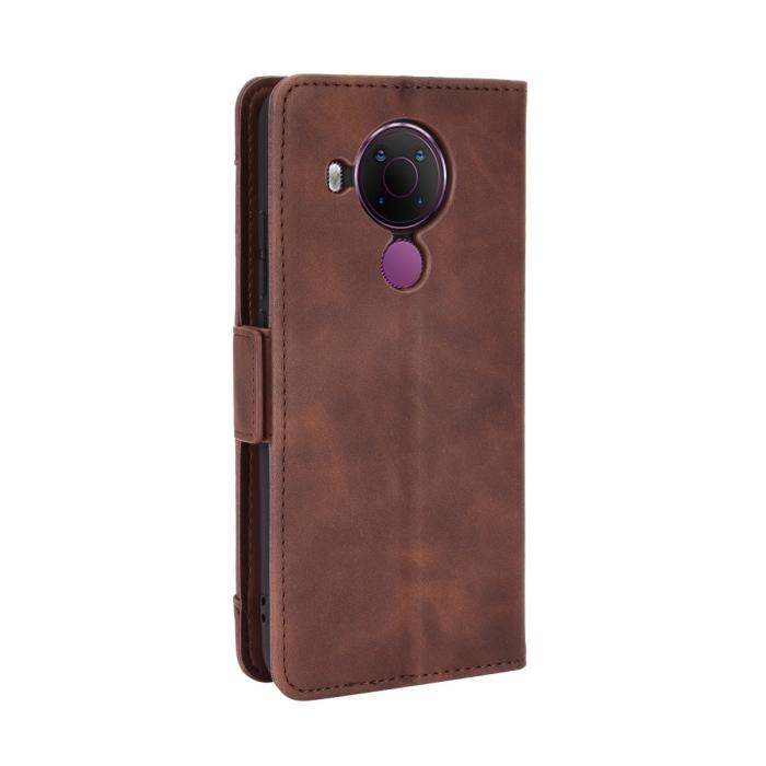 Bild 5, Nokia 5.4 - Fodral Med Avtagbart Kortfodral - Brun