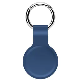 Apple AirTag Hållare Silikon Nyckelring - Mörk Blå