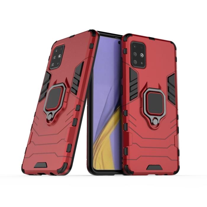 Bild 1, Samsung Galaxy A51 - Hybrid Ring Skal - Röd
