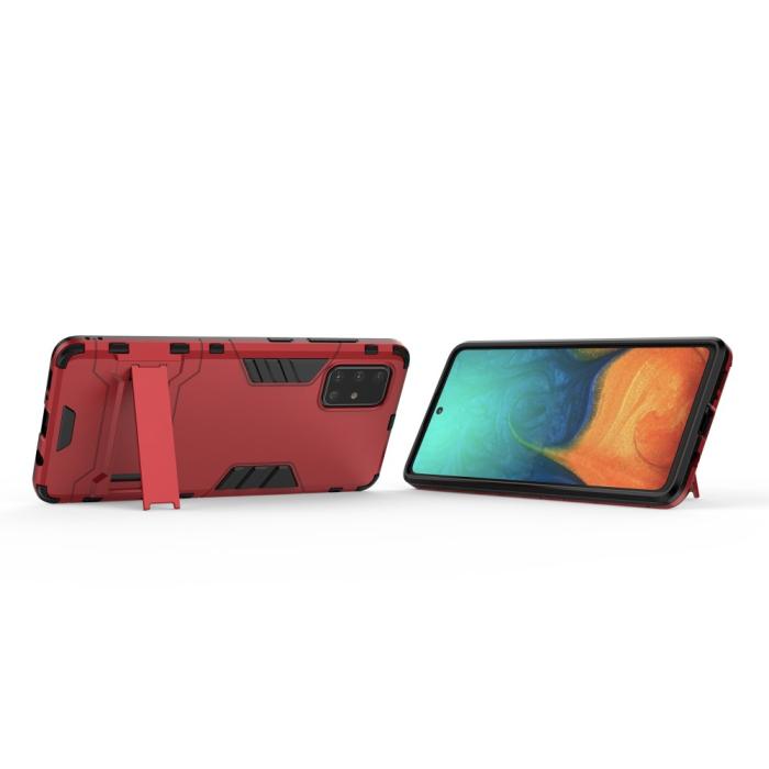 Bild 3, Samsung Galaxy A71 - Armour skal med ställ - Röd