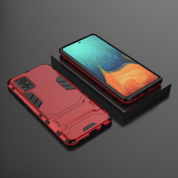 Bild 4, Samsung Galaxy A71 - Armour skal med ställ - Röd