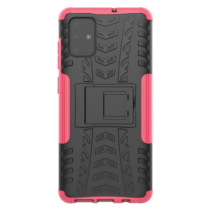Bild 3, Samsung Galaxy A71 - Ultimata Stöttåliga Skalet med Stöd - Rosa