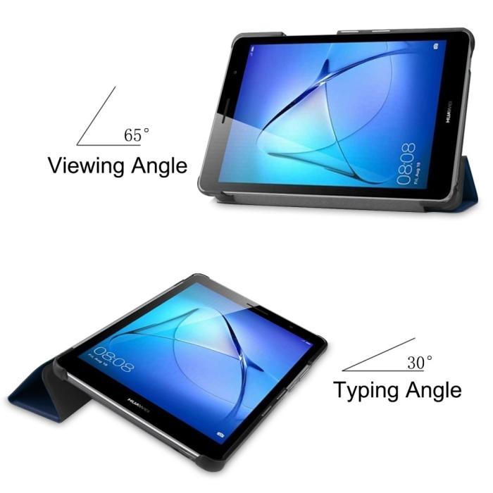 Bild 3, Huawei MatePad T8 - Tri-Fold Fodral - Mörk Blå