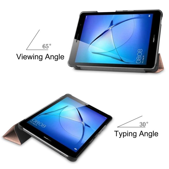 Bild 3, Huawei MatePad T8 - Tri-Fold Fodral - Roséguld