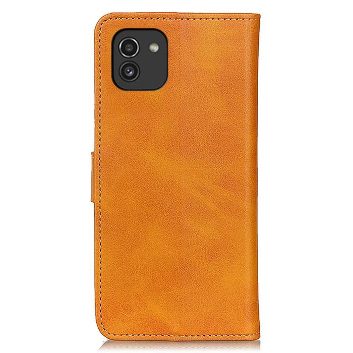 Bild 3, Samsung Galaxy A03 Fodral Solid Läder Brun