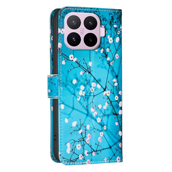 Bild 2, Xiaomi 17T Pro Fodral Läder Plommonblomma Blå