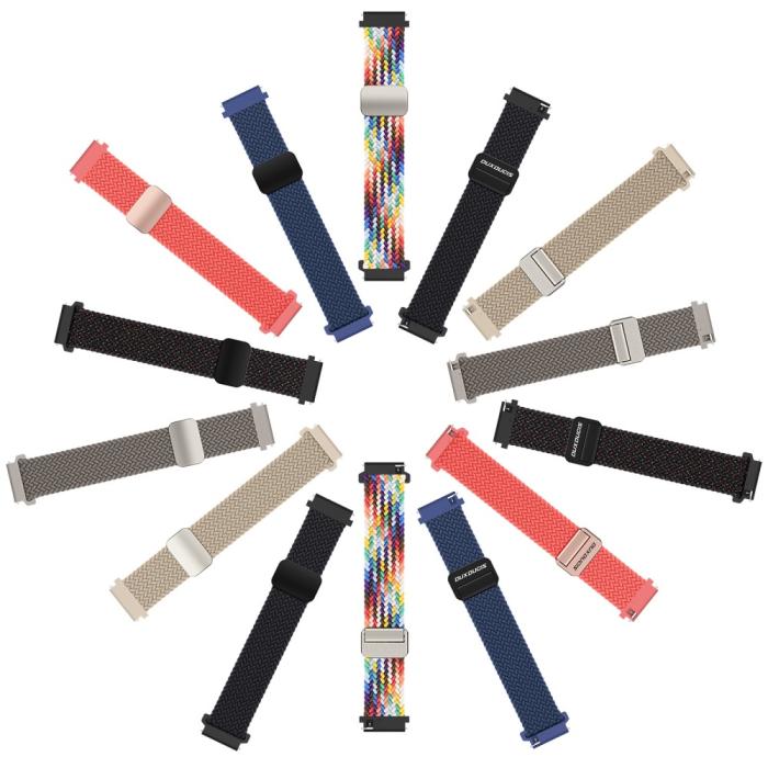 Bild 4, DUX DUCIS Klockarmband 22 mm Flätat Nylon Justerbart Svart