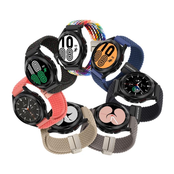 Bild 5, DUX DUCIS Klockarmband 22 mm Flätat Nylon Justerbart Svart