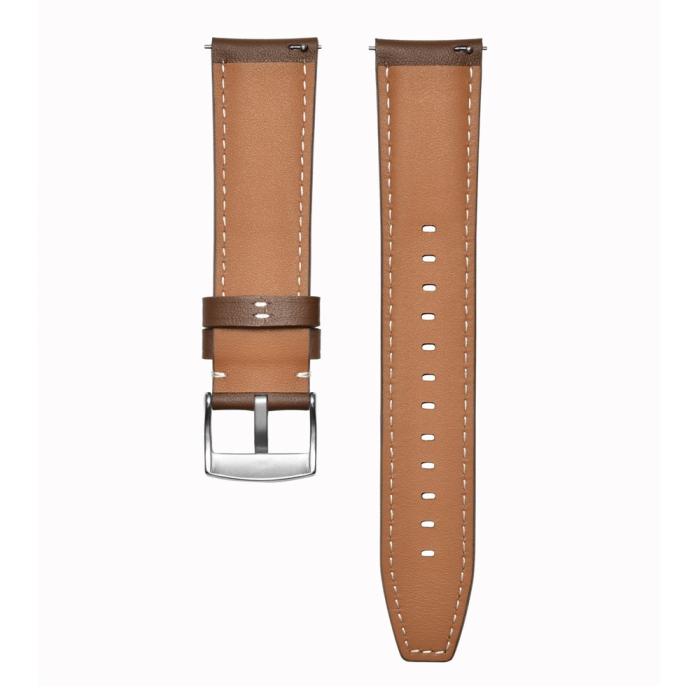 Bild 3, Klockarmband 22 mm Äkta Läder Mörk Brun
