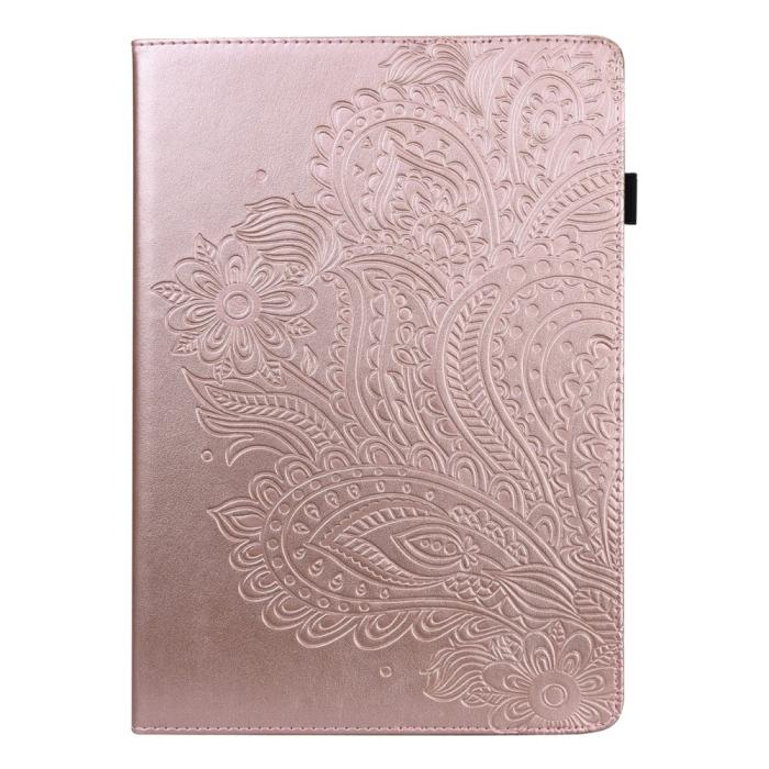 Bild 2, iPad Mini 2024/2021 Fodral Mandala Flower Case Stand Roséguld