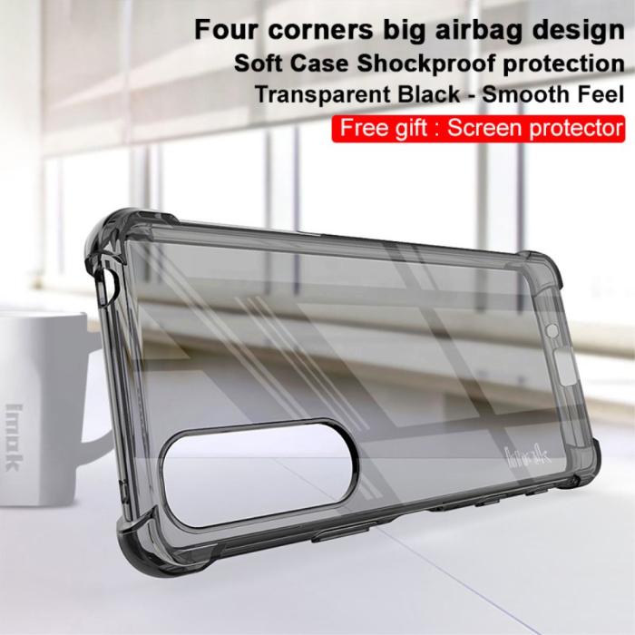 Bild 3, IMAK Sony Xperia 5 III Skal Shockproof TPU + Skärmskydd Tonad Svart