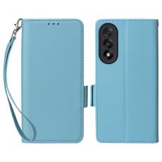 OnePlus Nord 5 5G Fodral Litchi L&auml;der Bl&aring;
