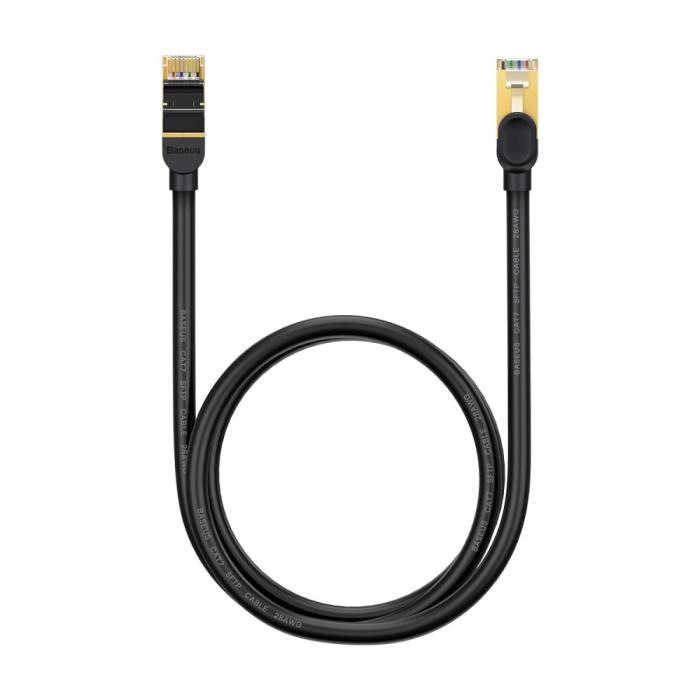 Bild 2, Baseus 1m Cat7 RJ45 Nätverkskabel Svart