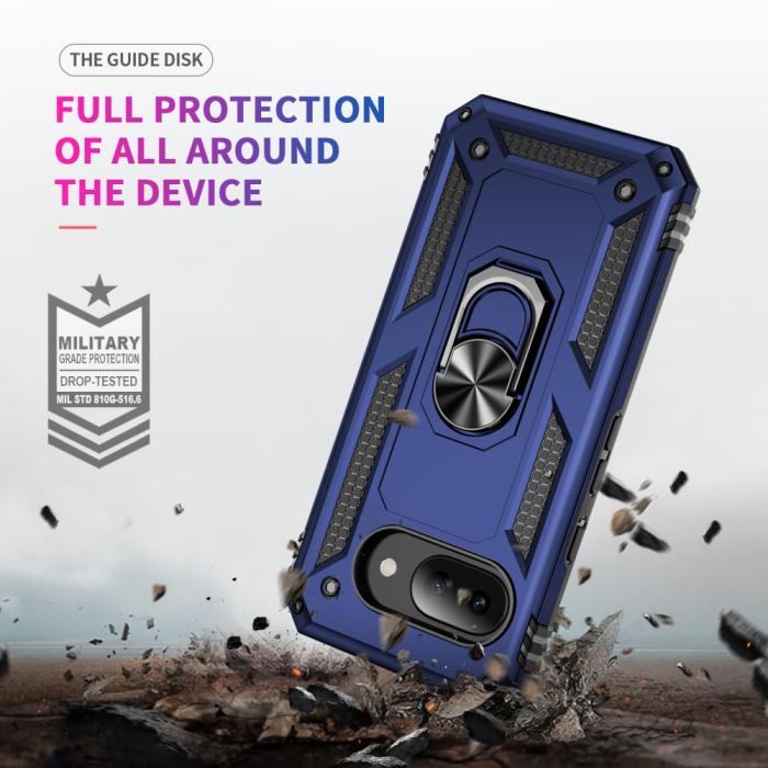 Bild 5, Google Pixel 9a Skal Shockproof Hybrid Ring Blå