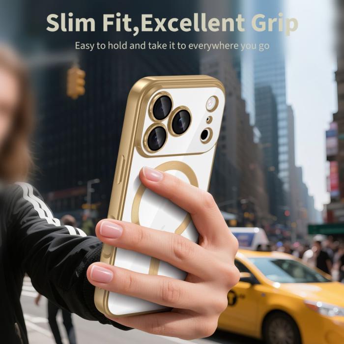 Bild 4, Tech-Protect iPhone 17 Pro Max Skal MagSafe MagFlex Shiny Gold