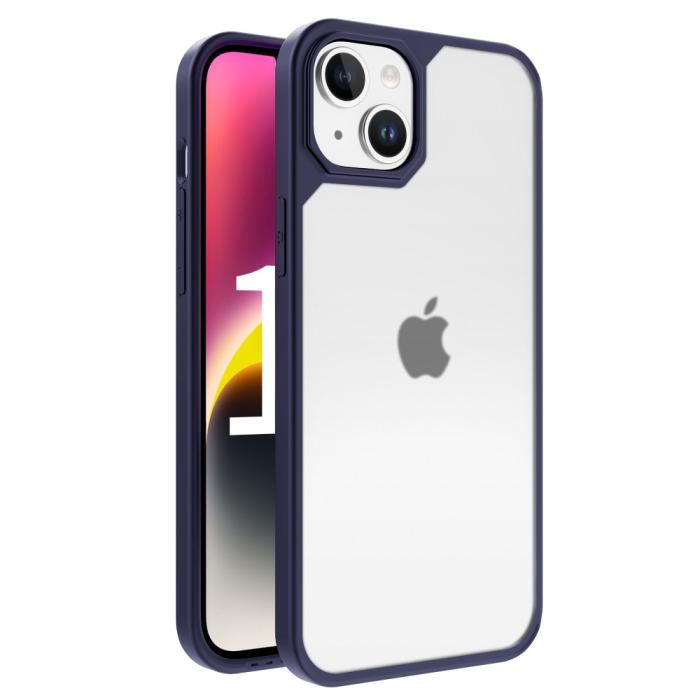 Bild 1, LEEU DESIGN iPhone 15 Skal Hybrid Matt Blå