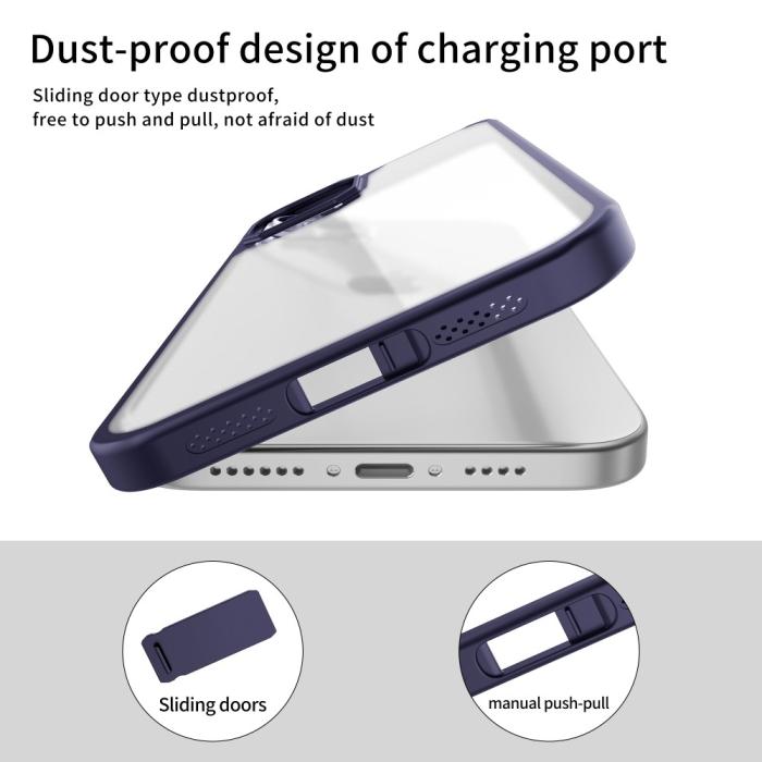 Bild 3, LEEU DESIGN iPhone 15 Skal Hybrid Matt Blå