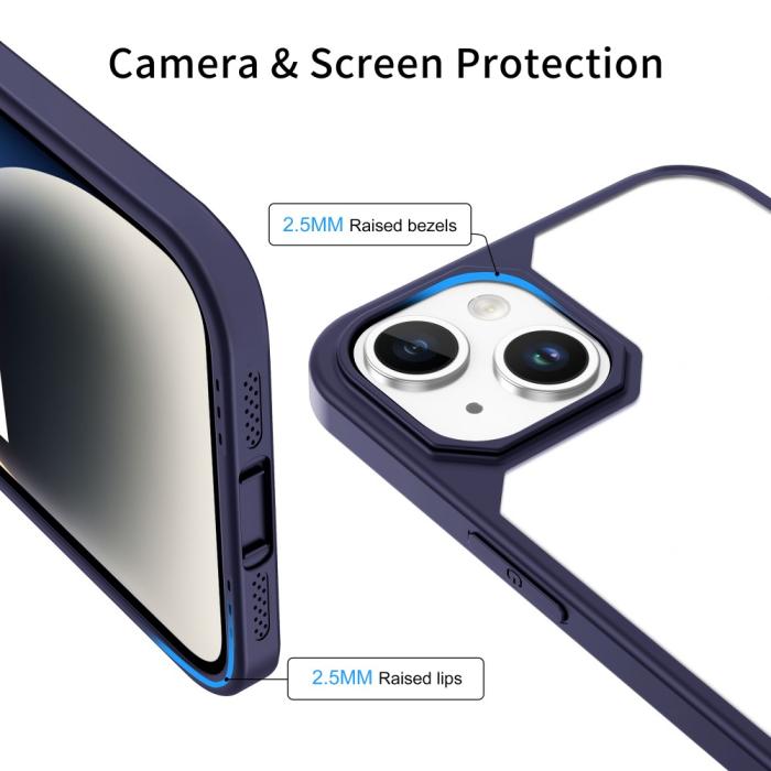 Bild 4, LEEU DESIGN iPhone 15 Skal Hybrid Matt Blå