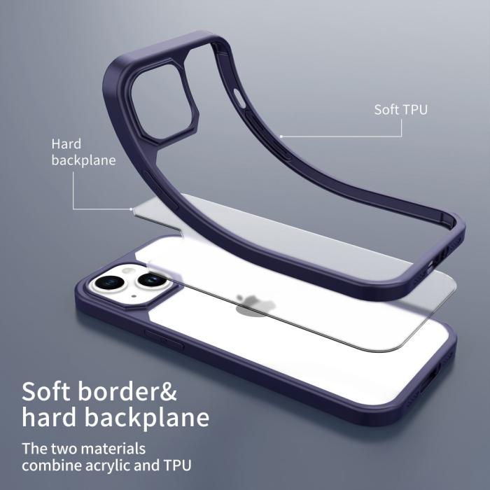 Bild 6, LEEU DESIGN iPhone 15 Skal Hybrid Matt Blå