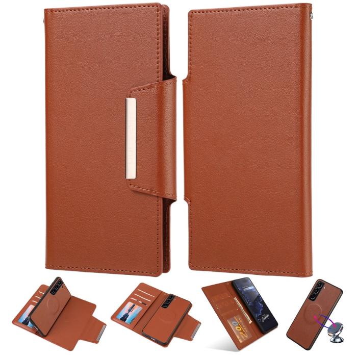 Bild 1, Samsung Galaxy S23 Plus 2in1 Magnet Fodral Brun