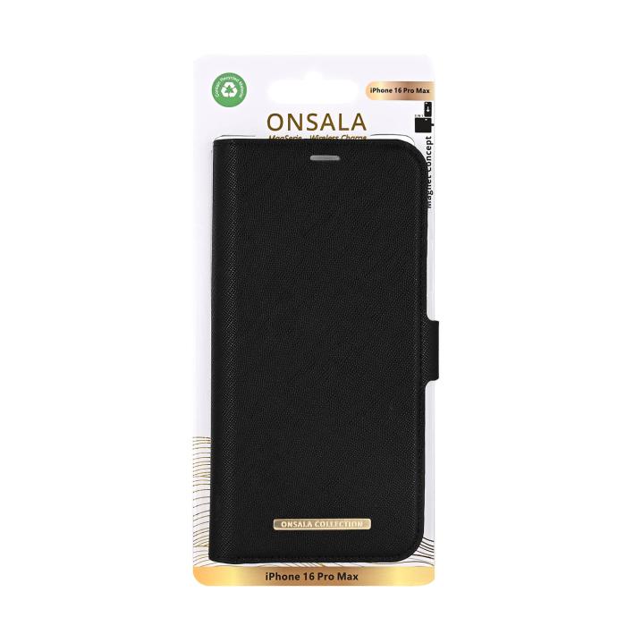 Bild 4, Onsala iPhone 16 Pro Max Fodral MagSafe 2 Kortfack Svart