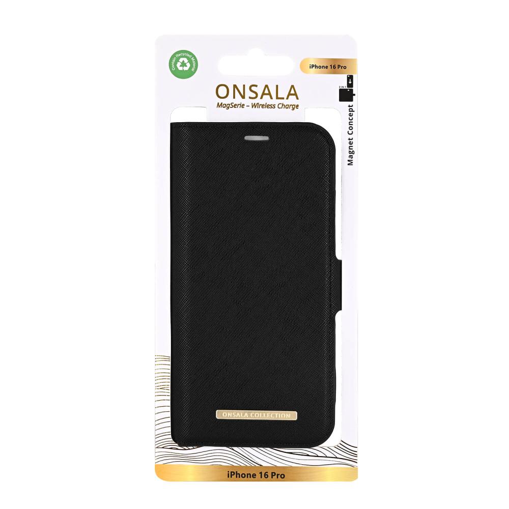 Onsala iPhone 16 Pro Fodral MagSafe 2 Kortfack Svart