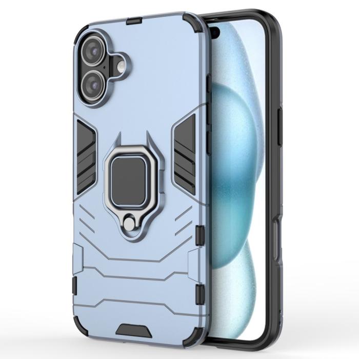 Bild 1, iPhone 16 Plus Skal Hybrid Armor Ring Blå