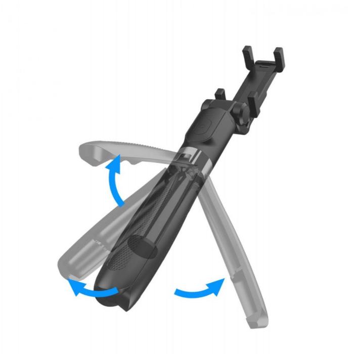 Bild 4, Tech-Protect Selfie Stick Tripod Trådlös Svart