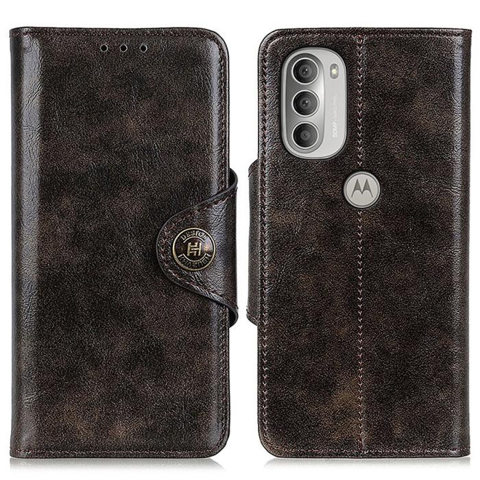 Bild 1, KHAZNEH Motorola Moto G51 Fodral Retro Brun