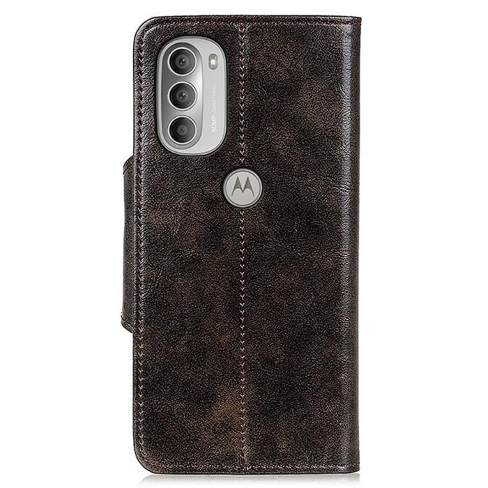 Bild 3, KHAZNEH Motorola Moto G51 Fodral Retro Brun
